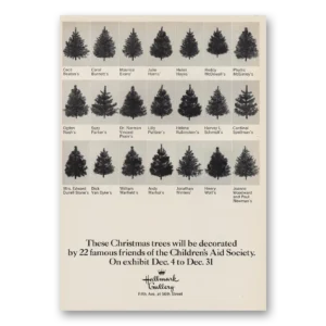 1964 Hallmark Print Ad | Christmas Trees