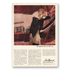 1964 John Hancock Print Ad | Amelia Earhart