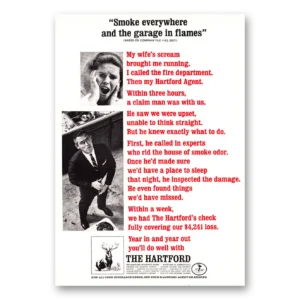 1964 Hartford Insurance Print Ad | Smoke Everywhere