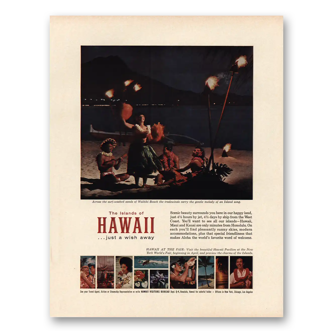 1964 Hawaii Print Ad | Sonic Beauty Surrounds