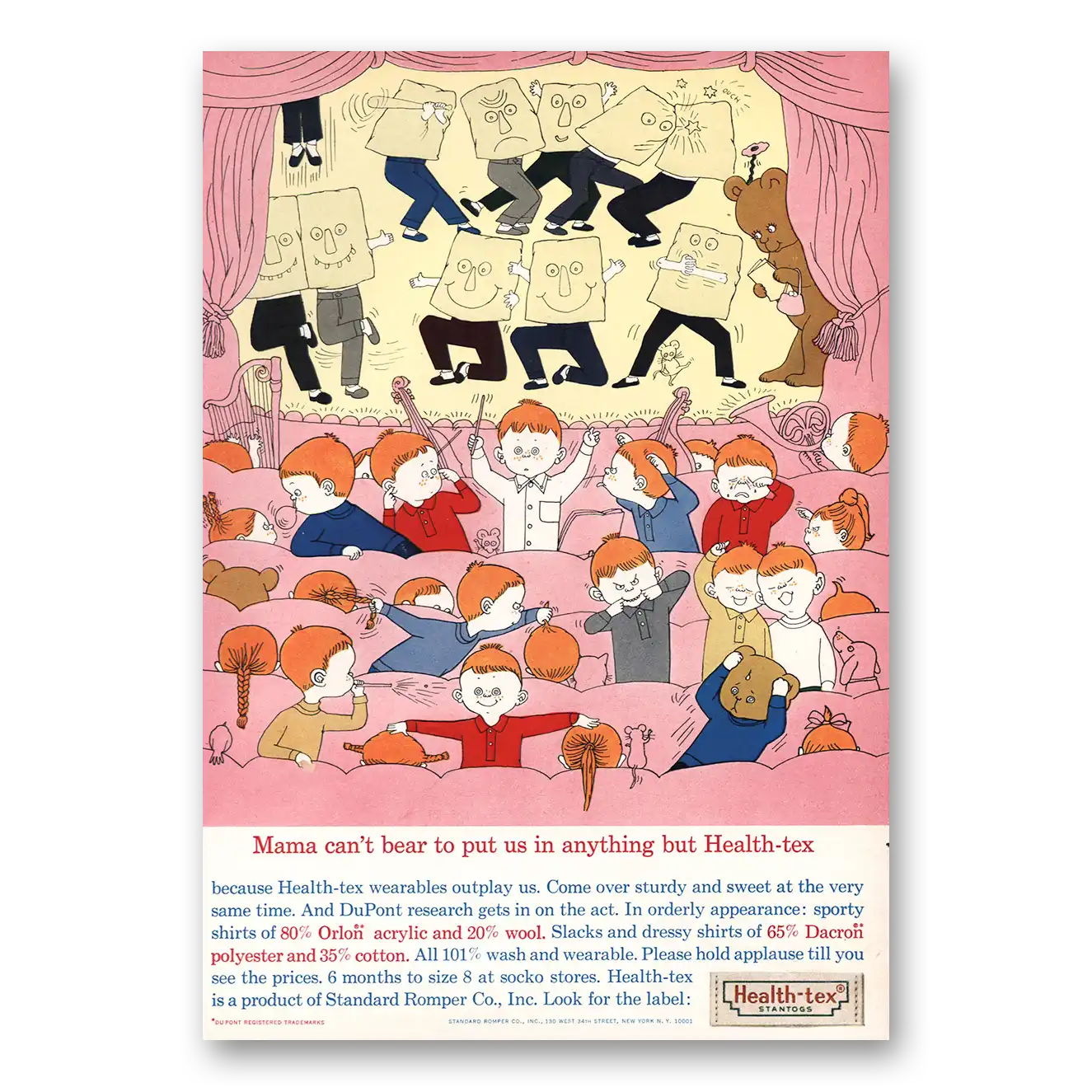 1964 Health-Tex Print Ad | Mama Can't Bear