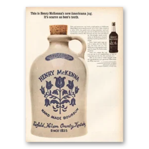 1964 Henry McKenna Print Ad | Americana Jug