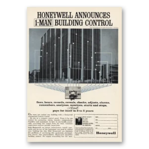 1964 Honeywell Print Ad | 1 Man Building Control