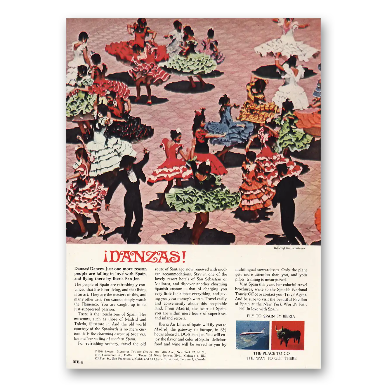 1964 Iberia Airlines Print Ad | Danzas