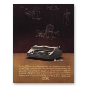 1964 IBM Selectric Typewriter Print Ad | No Typebars