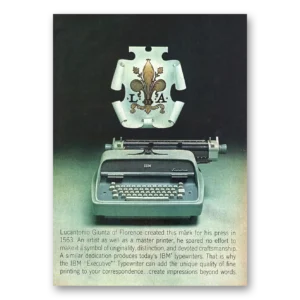 1964 IBM Executive Typewriter Print Ad | Lucantonio Giunta Florence