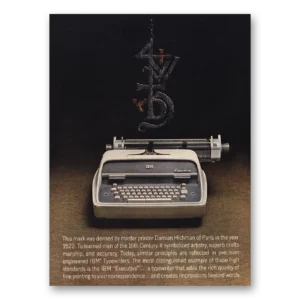 1964 IBM Executive Typewriter Print Ad | Damian Hichman