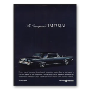 1964 Chrysler Print Ad | Incomparable