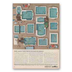 1964 Italian Line Print Ad | Pools Anyone