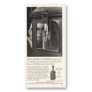 1964 Jack Daniels Print Ad | Distiller Watches Over