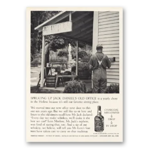 1964 Jack Daniels Print Ad | Sprucing Up Old Office