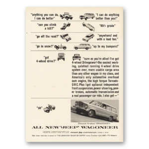 1964 Jeep Wagoneer Print Ad | Anything You Can Do