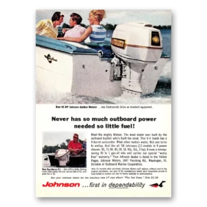 1964 Johnson Sea Horse Motors Print Ad | Power Needed