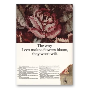 1964 Lees Carpet Print Ad | Makes Flowers Bloom