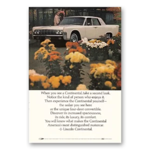 1964 Lincoln Continental Print Ad | Second Look