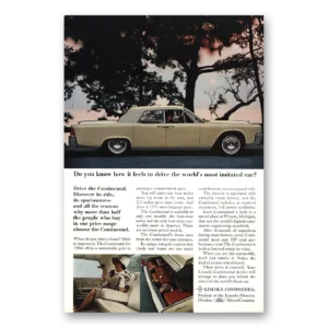 1964 Lincoln Continental Print Ad | Most Imitated