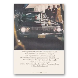 1964 Lincoln Continental Print Ad | Second Look