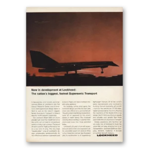1964 Lockheed Print Ad | Supersonic Transport
