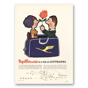 1964 Lufthansa German Airlines Print Ad | Togetherness