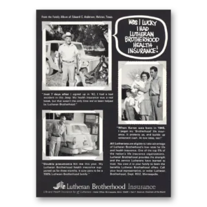 1964 Lutheran Brotherhood Insurance Print Ad | Was I Lucky