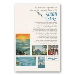 1964 Matson Line Print Ad | South Seas