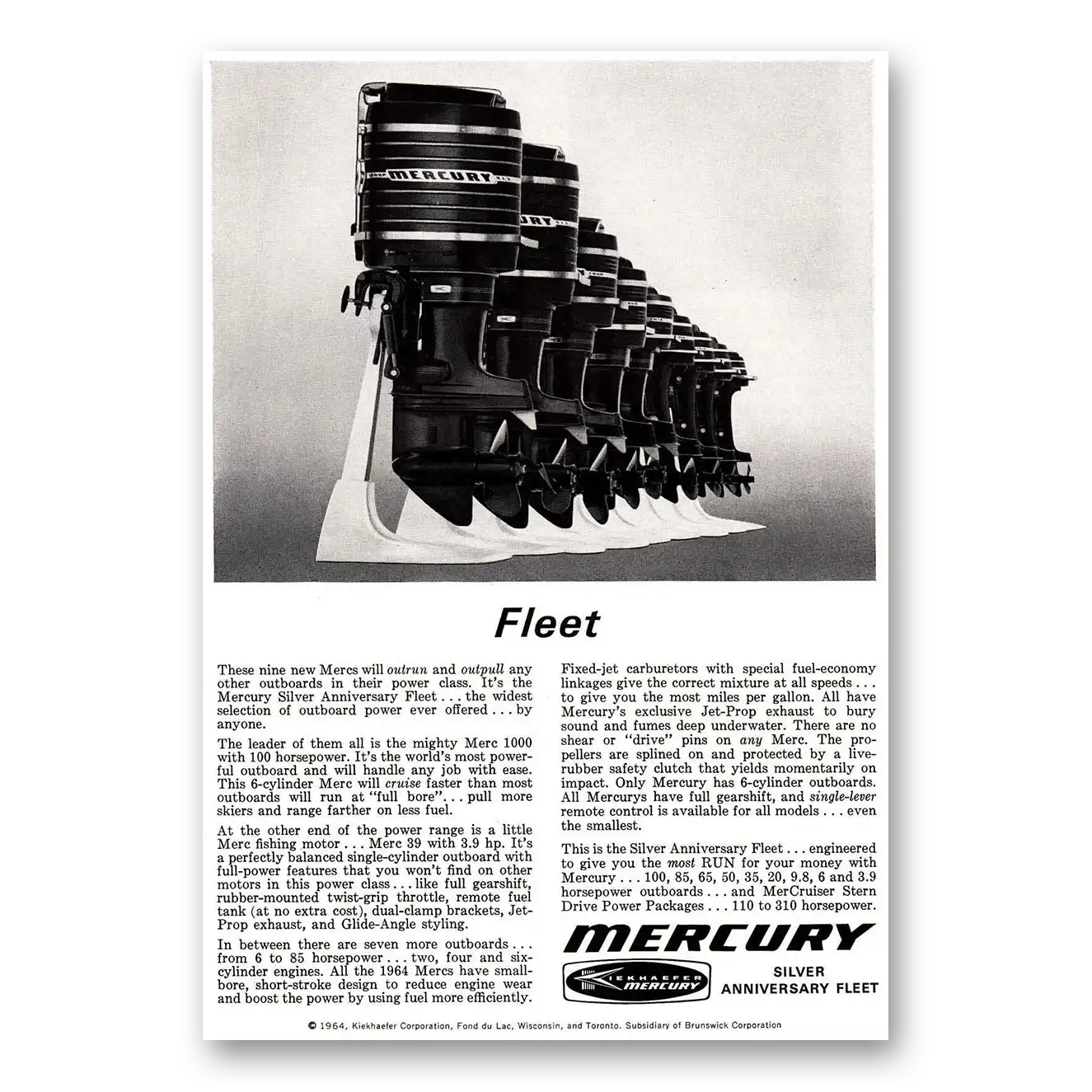 1964 Merc Outboards Print Ad | Fleet