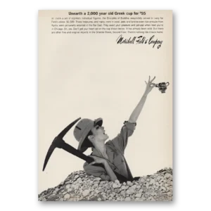 1964 Marshall Field Print Ad | Unearth Old Greek Cup