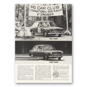 1964 MG Print Ad | Mg Car Club Finish