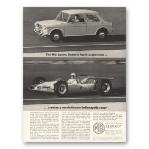 1964 MG Sports Sedan Print Ad | Indianapolis Racer