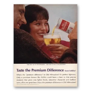 1964 Old Milwaukee Beer Print Ad | Taste The Premium Difference