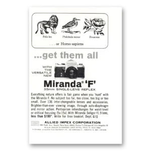 1964 Miranda Camera Print Ad | Homo Sapiens