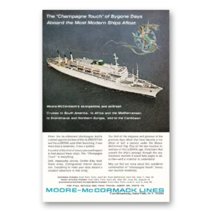 1964 Moore McCormack Lines Print Ad | Bygone Days