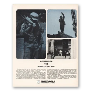 1964 Motorola Communications Print Ad | Walkie Talkie