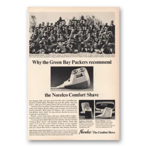 1964 Norelco Print Ad | Green Bay Packers Recommend