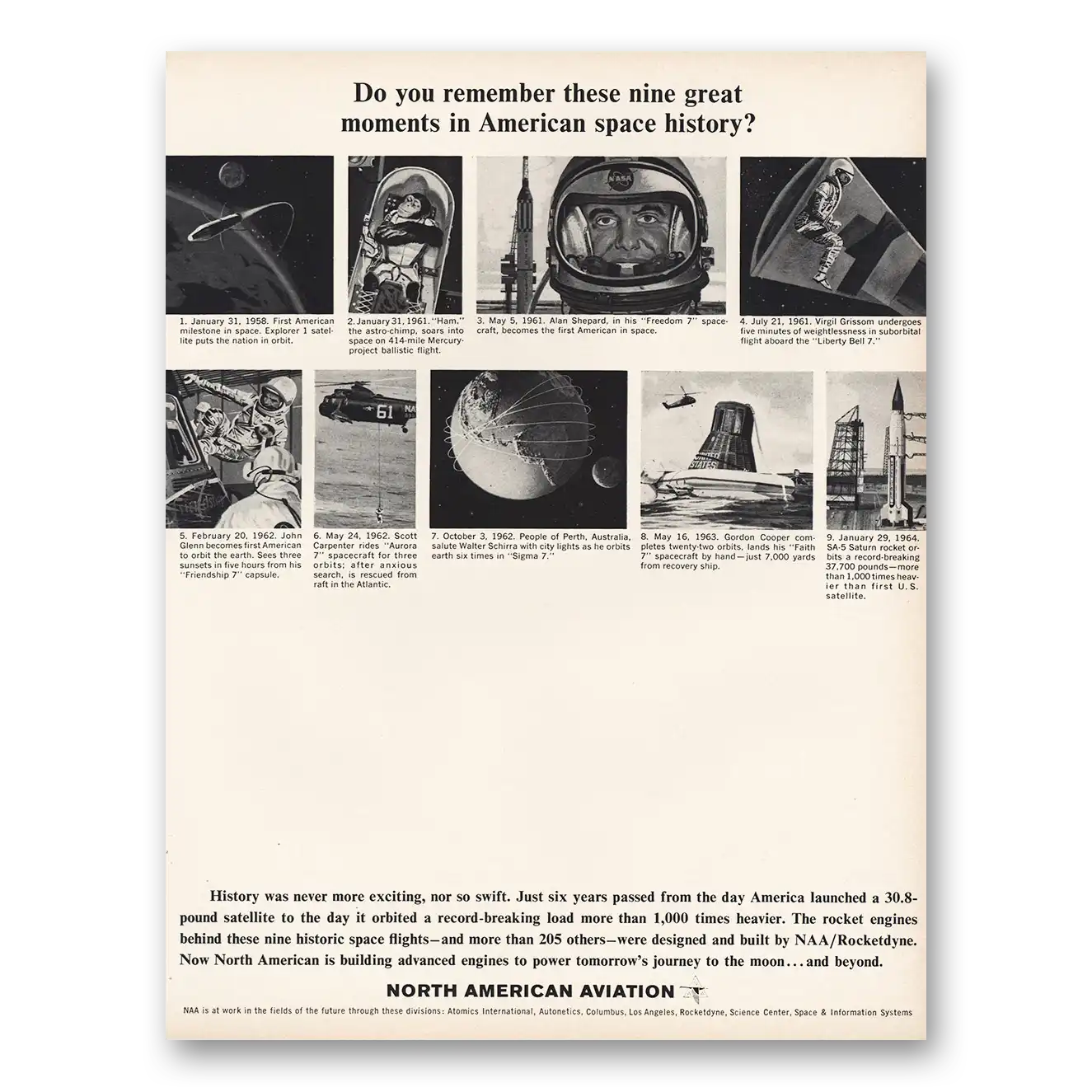 1964 North American Aviation Print Ad | Space History
