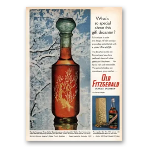 1964 Old Fitzgerald Whiskey Print Ad | Gift Decanter