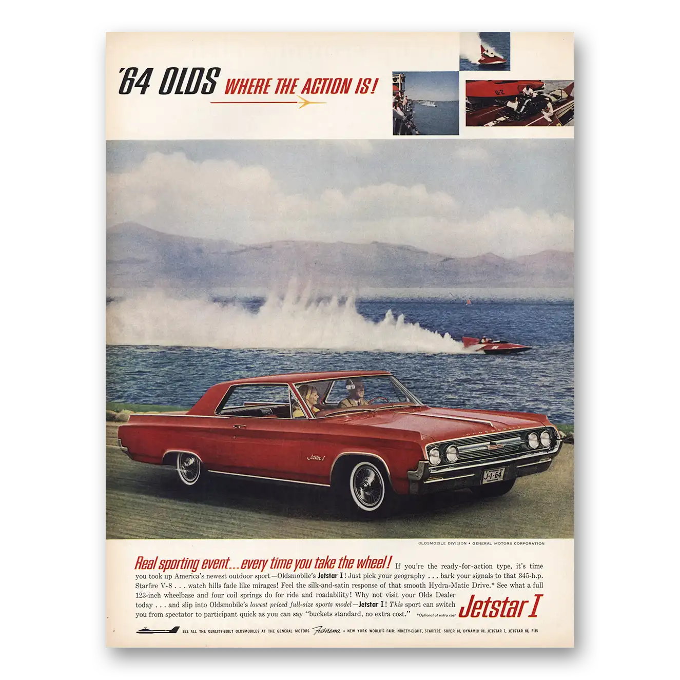 1964 Oldsmobile Jetstar Print Ad | Sporting Event