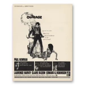 1964 The Outrage Promo Print Ad | Paul Newman