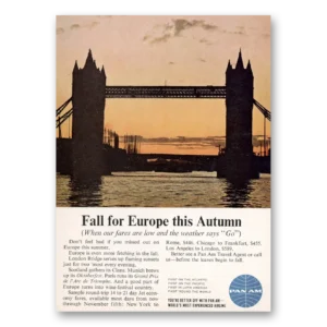 1964 Pan Am Print Ad | Fall