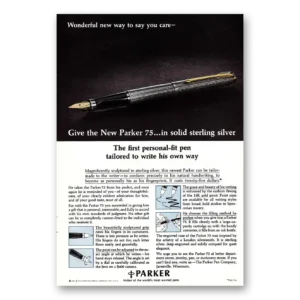 1964 Parker 75 Pen Print Ad | Personal Fit Pen
