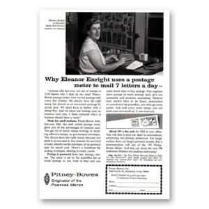 1964 Pitney Bowes Postage Meter Print Ad | Eleanor Enright