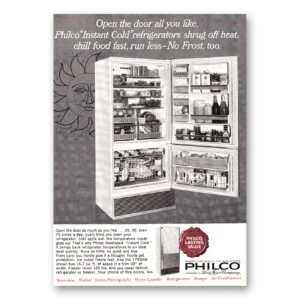 1964 Philco Refrigerator Print Ad | Open Door