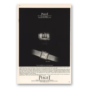 1964 Piaget Watches Print Ad | Case Completely Set With Diamonds
