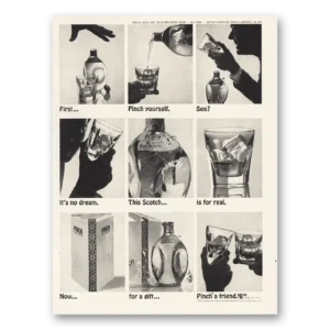 1964 Pinch Scotch Print Ad | First Pinch Yourself