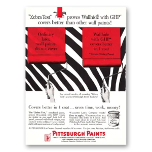 1964 Pittsburgh Paints Print Ad | Zebra Test