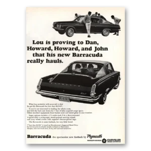 1964 Plymouth Barracuda Print Ad | Lou Is Proving