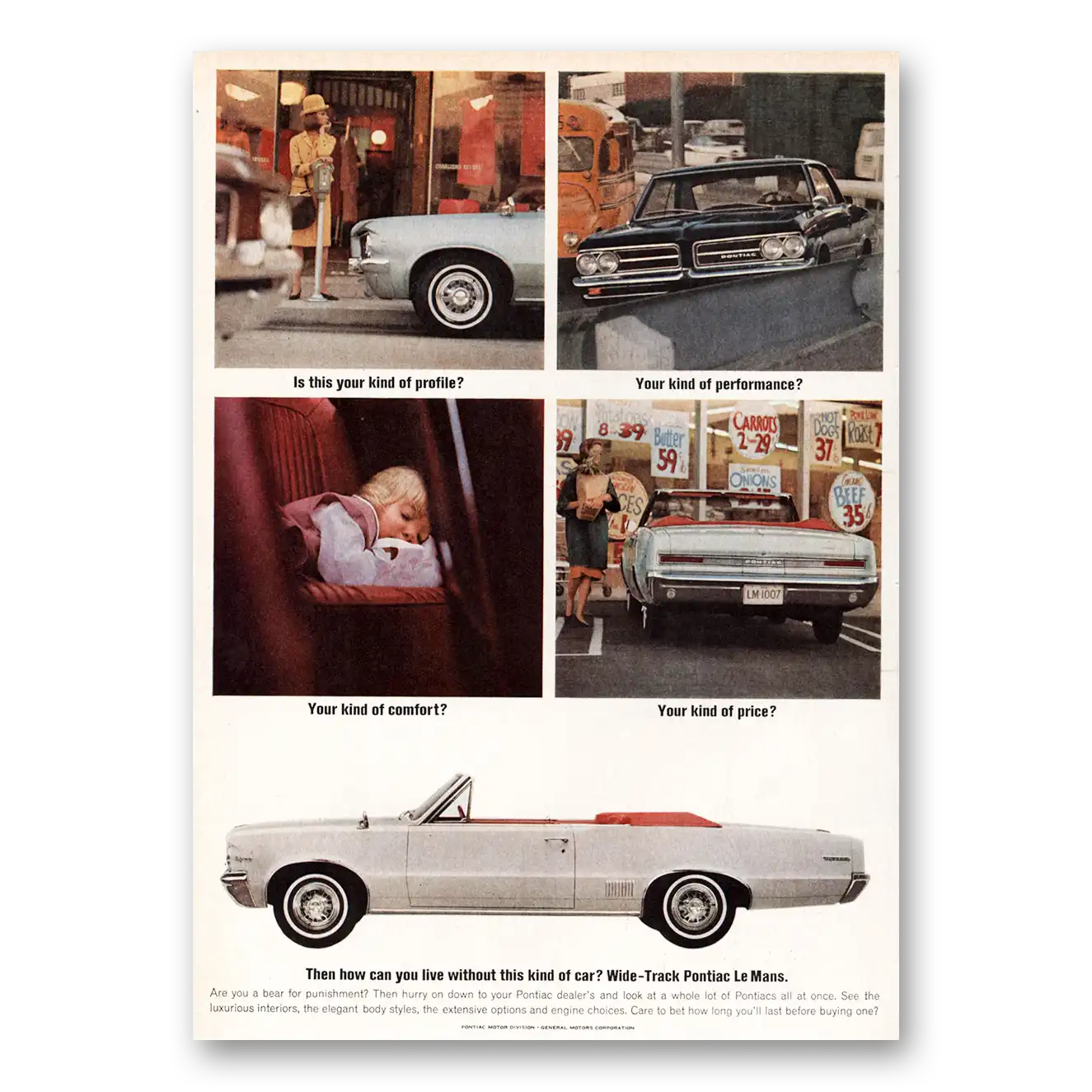 1964 Pontiac LeMans Print Ad | Live Without