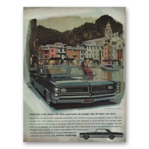 1964 Pontiac Grand Prix Print Ad | Good Looks