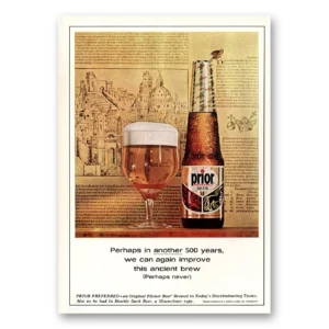 1964 Prior Beer Print Ad | 500 Years