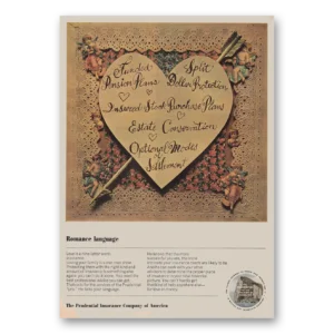 1964 Prudential Insurance Print Ad | Romance Language